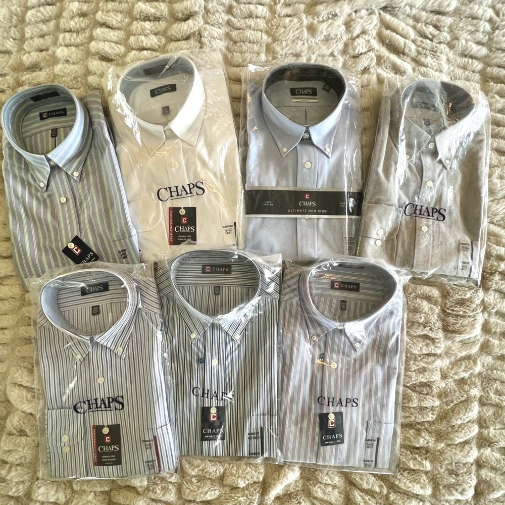 Chaps Mens button down shirts, all brand new, get individual or all together
